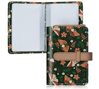 DEEZOMO PU Leather Credit Card Holder for Women, Small RFID Wallet Slim 26 Pockets Leather Card Organizer Case with Sturdy Button Colorful Patterns, Color-10, Modern