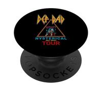 Def Dad Hysterical (But Deaf) Tour Funny 80s Rock Dad Rocker PopSockets Adhesive PopGrip