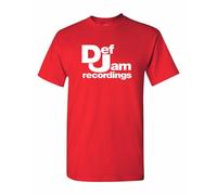 Def Jam Recording Men's Classic Logo Cotton T-Shirt in Red | Size: Medium Def Jam Recording Red M
