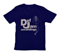 Def Jam Recording Men's Logo Cotton T-Shirt in Navy | Size: Small Def Jam Recording Navy S