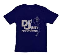 Def Jam Recording Men's Logo Cotton T-Shirt in Navy | Size: XL Def Jam Recording Navy XL