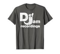 Def Jam Recordings Logo - Classic Music Industry Emblem T-Shirt, Men, Asphalt Grey, X-Large