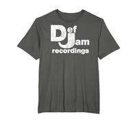 Def Jam Recordings Logo - Classic Music Industry Emblem T-Shirt, Men's Big and Tall, Asphalt Grey, 6X Tall