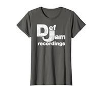 Def Jam Recordings Logo - Classic Music Industry Emblem T-Shirt, Women, Asphalt Grey, Small