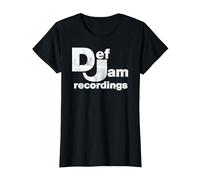 Def Jam Recordings Logo - Classic Music Industry Emblem T-Shirt, Women, Black, Large