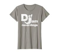 Def Jam Recordings Logo - Classic Music Industry Emblem T-Shirt, Women, Slate Grey, Medium