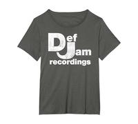 Def Jam Recordings Logo - Classic Music Industry Emblem T-Shirt, Women's Plus, Asphalt Grey, 3X