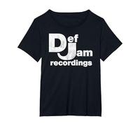 Def Jam Recordings Logo - Classic Music Industry Emblem T-Shirt, Women's Plus, Black, 4X
