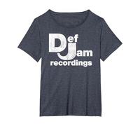 Def Jam Recordings Logo - Classic Music Industry Emblem T-Shirt, Women's Plus, Heather Blue, 1X