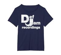 Def Jam Recordings Logo - Classic Music Industry Emblem T-Shirt, Women's Plus, Navy Blue, 2X