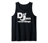 Def Jam Recordings Logo - Classic Music Industry Emblem Tank Top, Men, Black, XX-Large