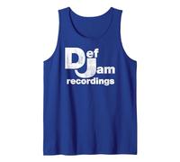 Def Jam Recordings Logo - Classic Music Industry Emblem Tank Top, Men, Royal Blue, X-Large
