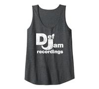 Def Jam Recordings Logo - Classic Music Industry Emblem Tank Top, Women, Dark Heather Grey, Medium
