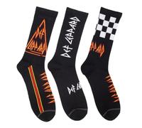 Def Leppard Assorted Crew Socks 3 Pack One Size