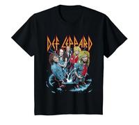 Def Leppard - Band Photo City Kansas City T-Shirt, Youth, Black, Medium