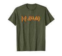 Def Leppard - Classic Logo T-Shirt, Men, Olive Green, Large