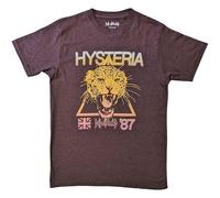 Def Leppard Hysteria World Tour Official Tee T-Shirt Mens Unisex (Medium) Brown
