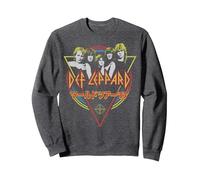 Def Leppard - Japanese Pyromania Sweatshirt, Adult Unisex, Dark Heather Grey, X-Large