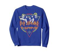 Def Leppard - Japanese Pyromania Sweatshirt, Adult Unisex, Royal Blue, X-Large