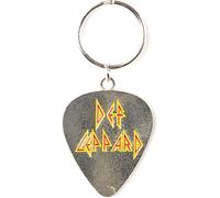 Def Leppard Keyring Keychain Guitar Pick Band Logo Hysteria New Official Metal