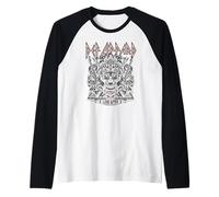 Def Leppard Love Bites Tiger Guitar Music Band Raglan Baseball Tee