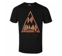 Def Leppard Men's Classic Triangle Cotton T-Shirt in Black | Size: XL Def Leppard Black XL