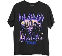 Def Leppard Men's Hysteria Tour Cotton T-Shirt in Black | Size: Medium Def Leppard Black M