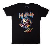 Def Leppard Men's North American Tour T-Shirt in True Black | Size: Medium Def Leppard True Black M