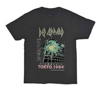 Def Leppard Men's Tokyo T-Shirt Charcoal Grey, Charcoal Grey, 2X