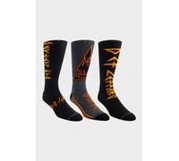 Def Leppard Sock Set 3 Pack In Guitar Shaped Tin in Black Def Leppard Black One Size