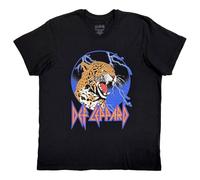 Def Leppard T Shirt Lightning Leopard Band Logo Official Unisex Black M