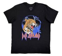 Def Leppard T Shirt Lightning Leopard Band Logo Official Unisex Black S