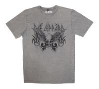 Rock Off officially licensed products Def Leppard Tribal Skull Stone Wash T Shirt XXL Grey