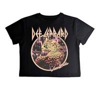 Def Leppard Women's Love Bites Crop Top in Black | Size: Large Def Leppard Black L