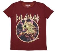 Def Leppard Women's Love Bites T-Shirt in Red | Size: Small Def Leppard Red S