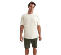 DeFacto Men's B0662ax T-Shirt, Beige, XS