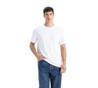 DeFacto Men's Basic T-Shirt - Classic T-Shirt for Men, White, XXXL