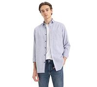 DeFacto Men's N9066AZ Shirt, Indigo, S