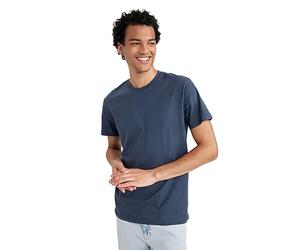 DeFacto Men's Slim Fit Basic T-Shirt - Classic T-Shirt for Men, Indigo, S