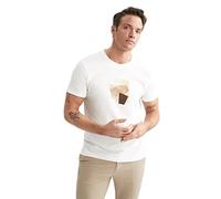 DeFacto Men's Z0674AZ T-Shirt, Off White, XS