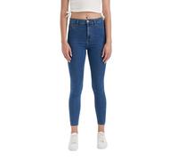 DeFacto Women's Cargo Trousers with Pockets Wide Leg Pants Women, Mid Blue, 12