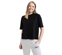 DeFacto Women's Z9455AZ T-Shirt, Black, XXL