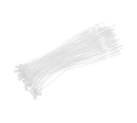 DEFANEX 1000 Pcs Beaded Cable Ties, Adjustable Snap Lock Security Beaded Loop Ties, 15cm/6-Inch Plastic Paper Prices Tag Fasteners Tie Wrap for Hang, Clothing Tags, Transparent