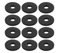 DEFANEX 12Pcs Flat Rubber Washers 5x16x2mm Rubber Bushing Spacer | Neoprene Anti-Vibration Gasket for Shower Head Water Hose Valve Pump, Black
