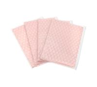 DEFANEX 4pcs Clear Bubble Bags Heart Bubble Wrapping Pouches Zipper Packing Cushioning Bag(22x15cm) - Lightweight & Economic, for Mailing Shipping Packaging Storage, Light Pink