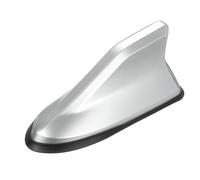 DEFANEX Car Shark Fin Antenna Cover 6.5"x2.6", Silver | Conductive, Automotive Roof Antenna Caps Replacement Vehicle Decorative Cover, for Cars RVs SUV Trucks
