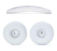 Defean Replacement Cushions Kit 2 IN1 Mesh Fabric Ear Pads + Headband Compatible with JBL Tune 600(T600BTNC 600BTNC)/660(T660NC 660NC)/670(T670NC 670NC) Headphones (White)