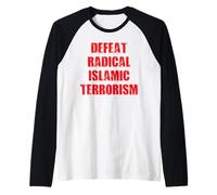 Defeat Radical Islamic Terrorisism Anti-Jihad Pro-Trump Shirt Raglan Baseball Tee