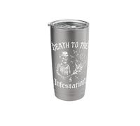 Defeat The Infestation Exterminator Pest Control Gift Stainless Steel Insulated Tumbler