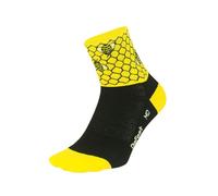 DEFEET AIRBEE201 Bee Aware Socks, Medium, Black/Bright Gold